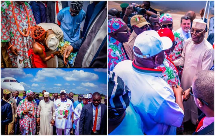 Atiku Arrives in Edo for Presidential Rally.