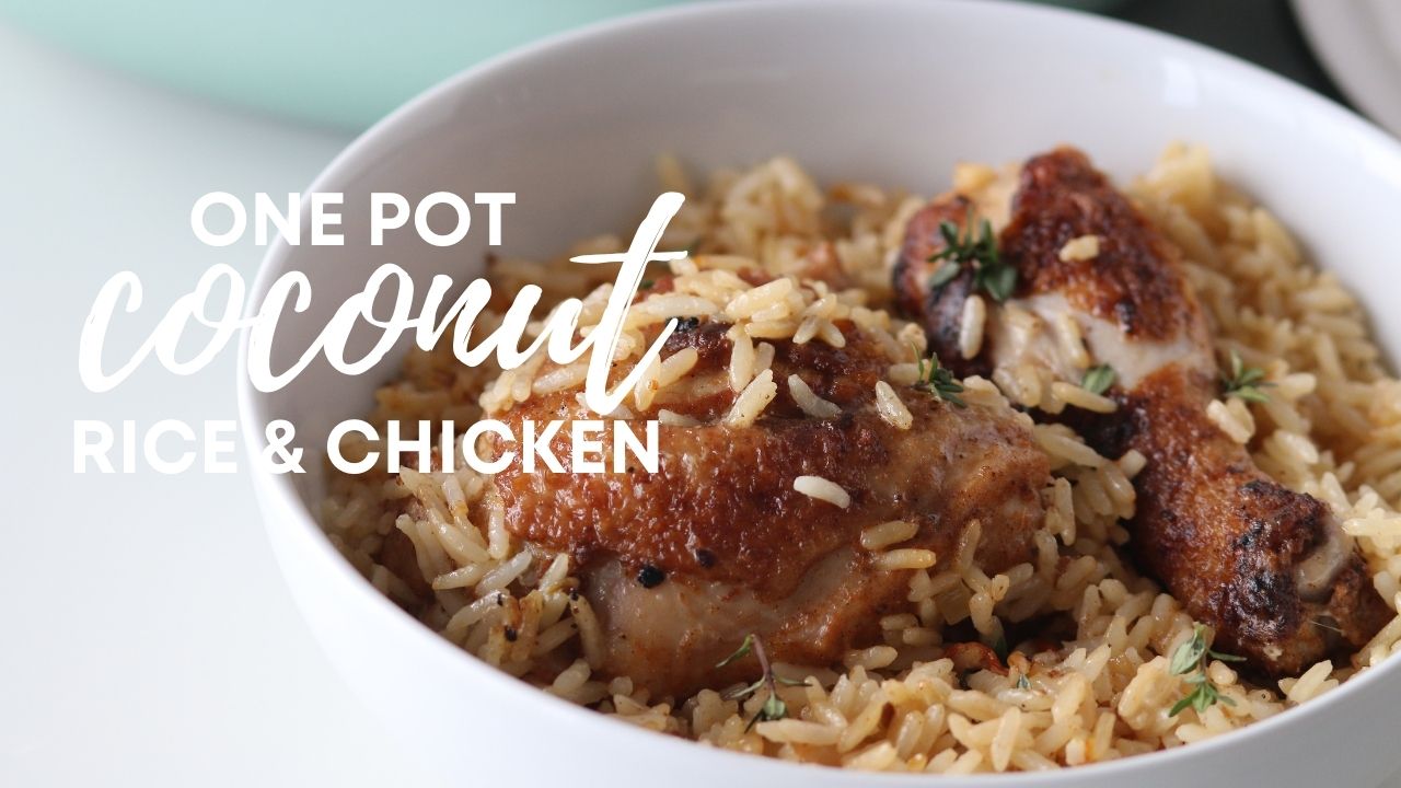 Food Delicacy: A pot of coconut chicken and Rice