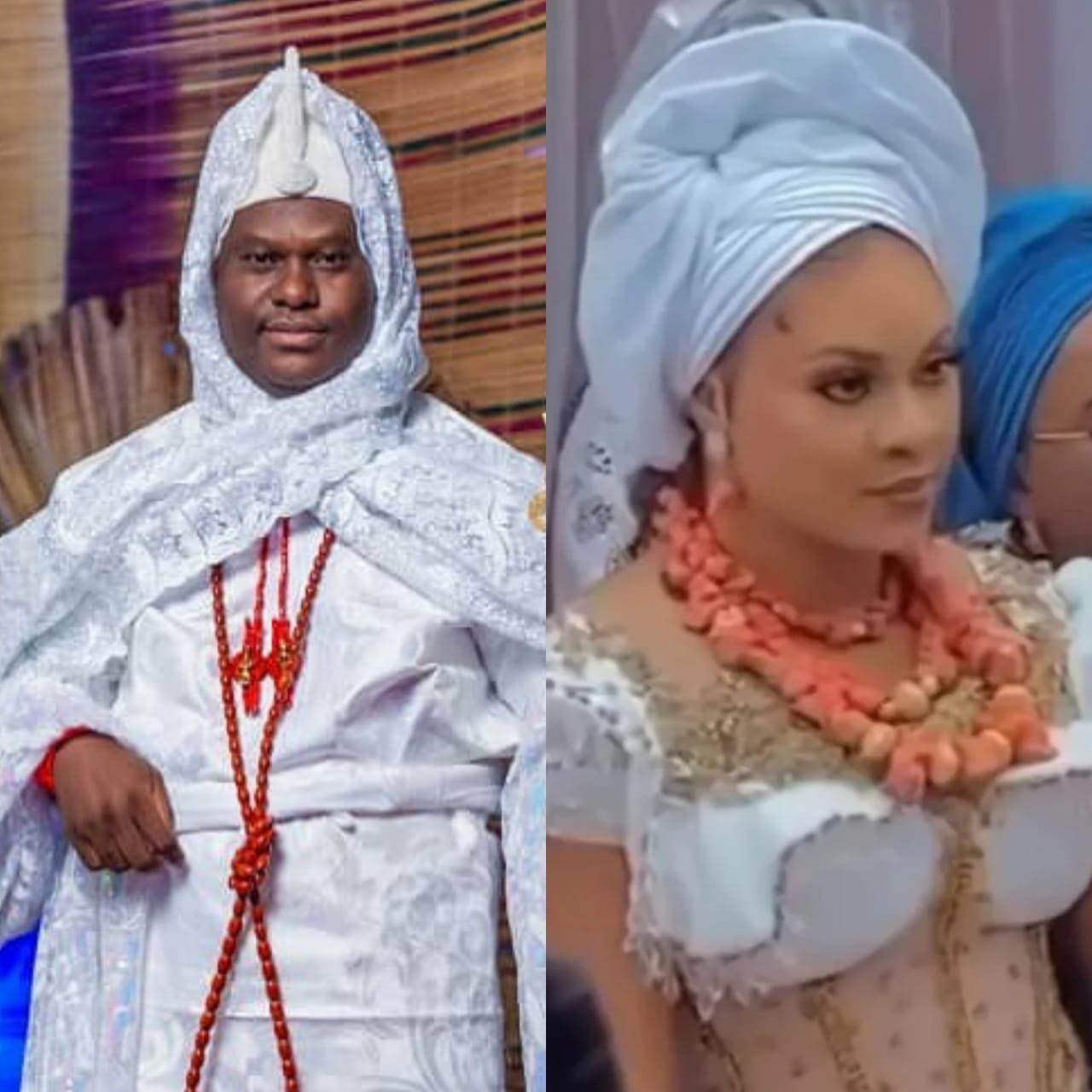 Oba Adeyeye Ogunwusi, the Ooni of Ife, chooses Tobi Phillips, a former beauty queen, as his third bride (images/video).